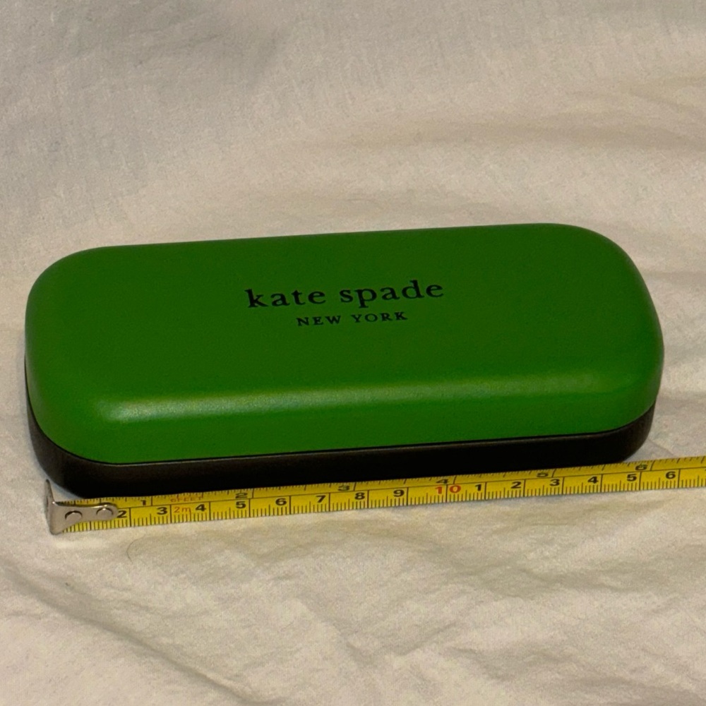 Kate Spade green & black hard shell signature eyeglass readers sunglass case - Picture 14 of 15